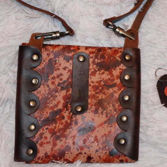 One Of A Kind Don Rawzi Crossbody Handmade Leather Purse - Made in Maryland, USA - Picture 6 of 8